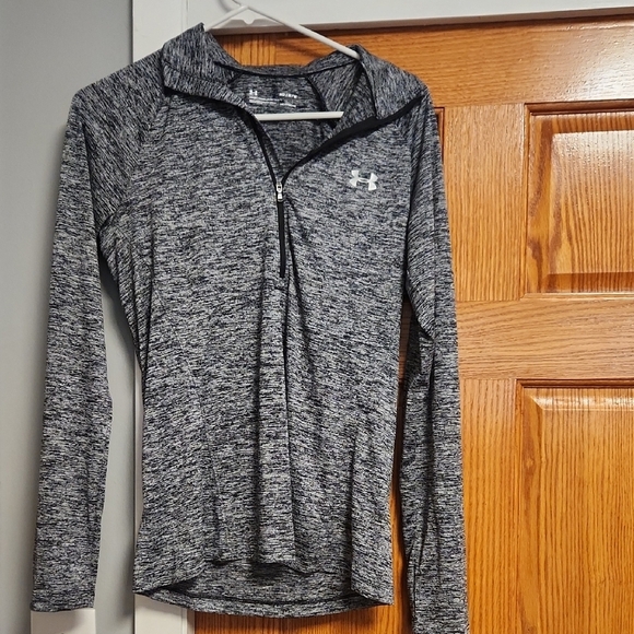Under Armour Black and White Quarter-Zip Pullover - Picture 1 of 2